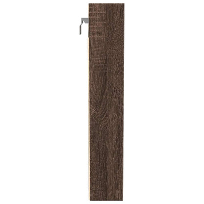 Vitrine Cabinet Brown Oak 100x8.5x50 cm Engineered Wood