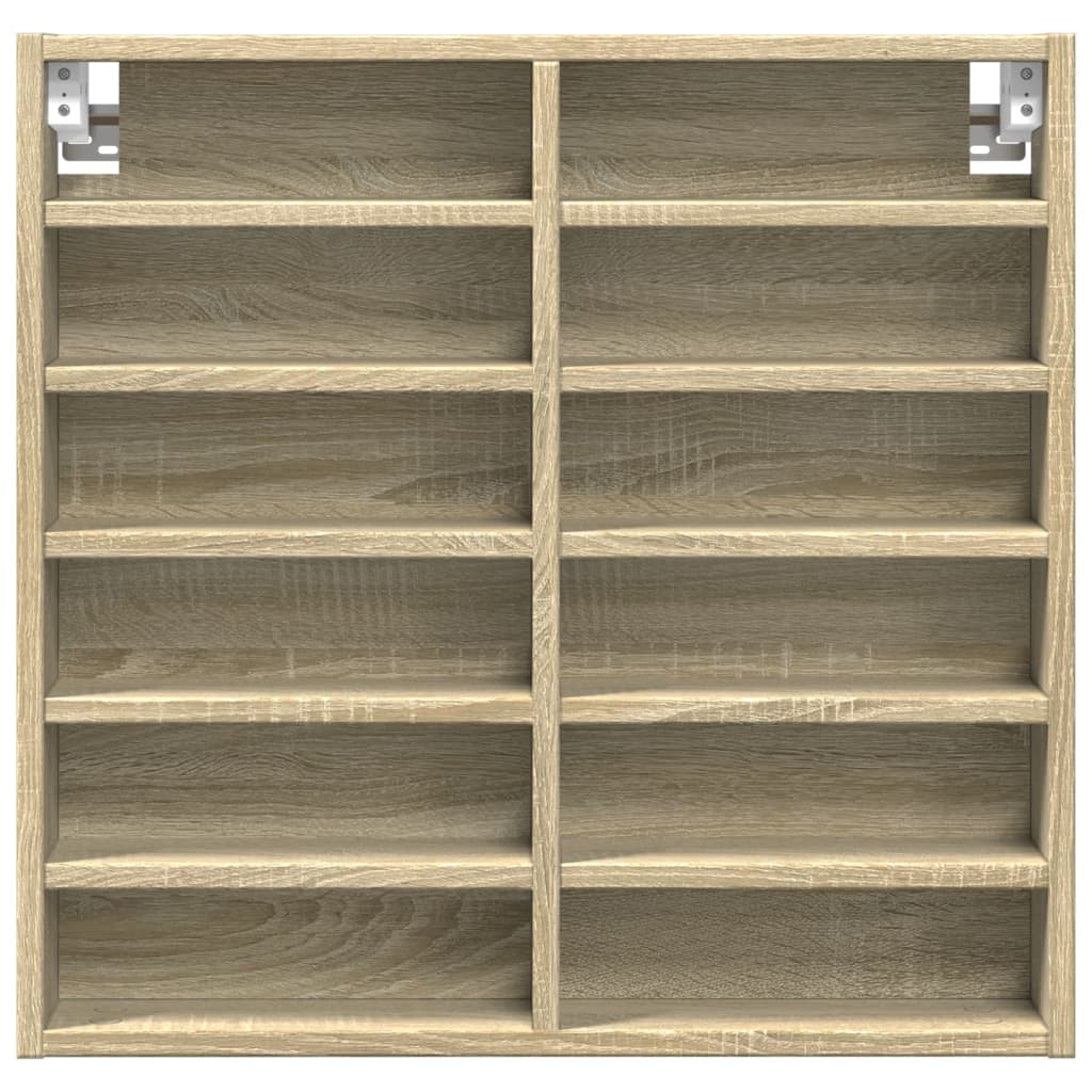 Vitrine Cabinet Sonoma Oak 60x8.5x58 cm Engineered Wood