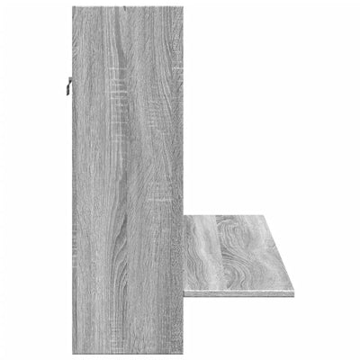 Wall-Mounted Desk Grey Sonoma 105x48x75 cm Engineered Wood