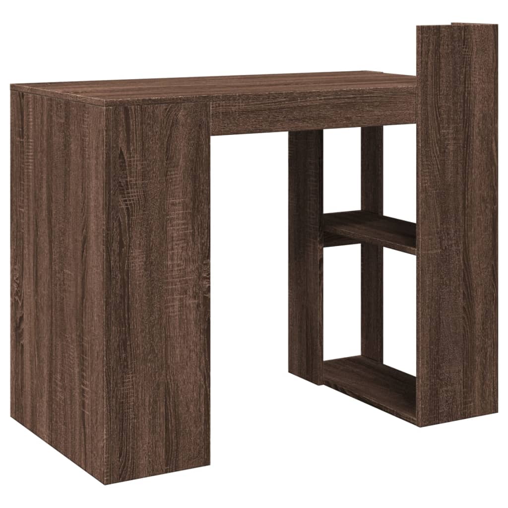 Office Desk Brown Oak 103.5x56.5x94 cm Engineered Wood