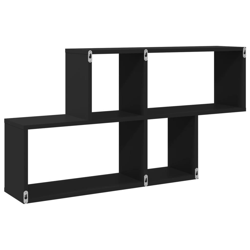 Wall Shelf Black 100x20x53 cm Engineered Wood