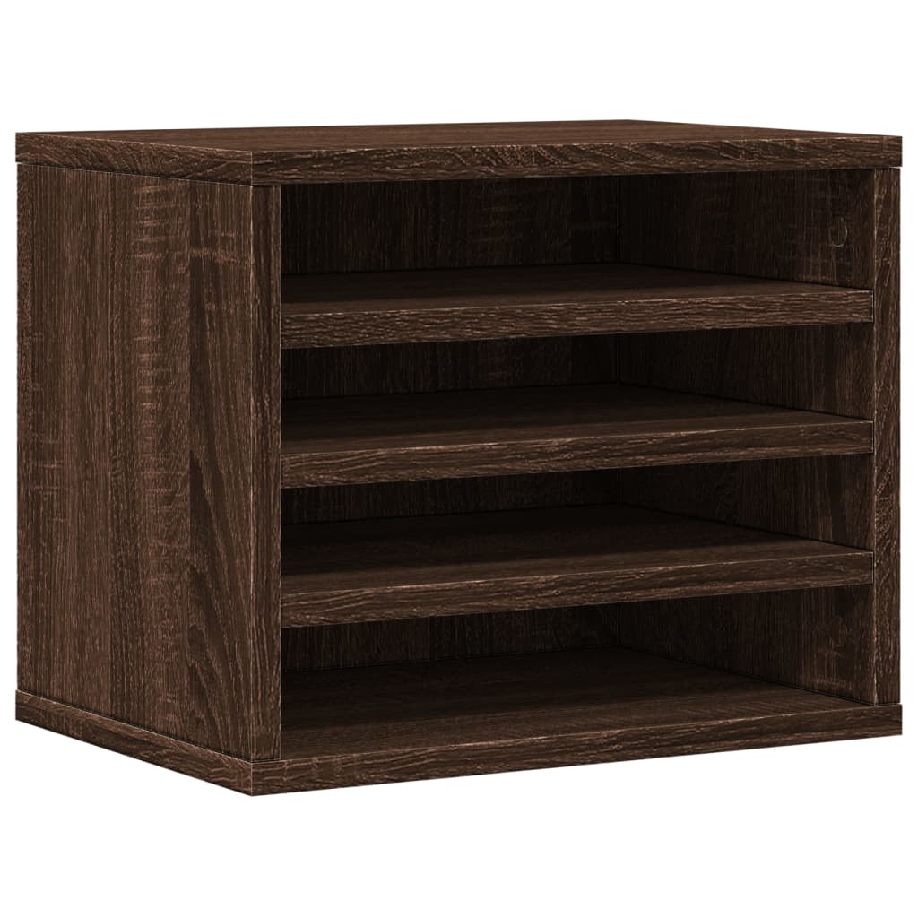 Desk Organiser Brown Oak 36x26x29.5 cm Engineered wood