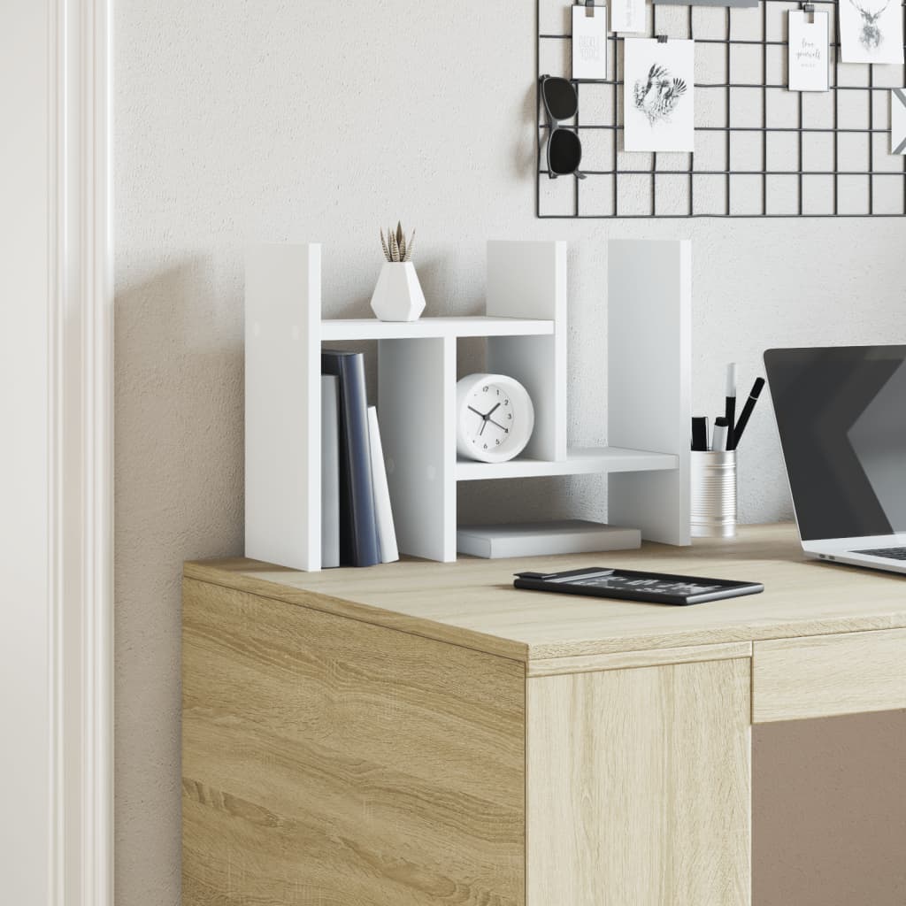 Desk Organiser White 34.5 x 15.5 x 35.5 cm Engineered Wood