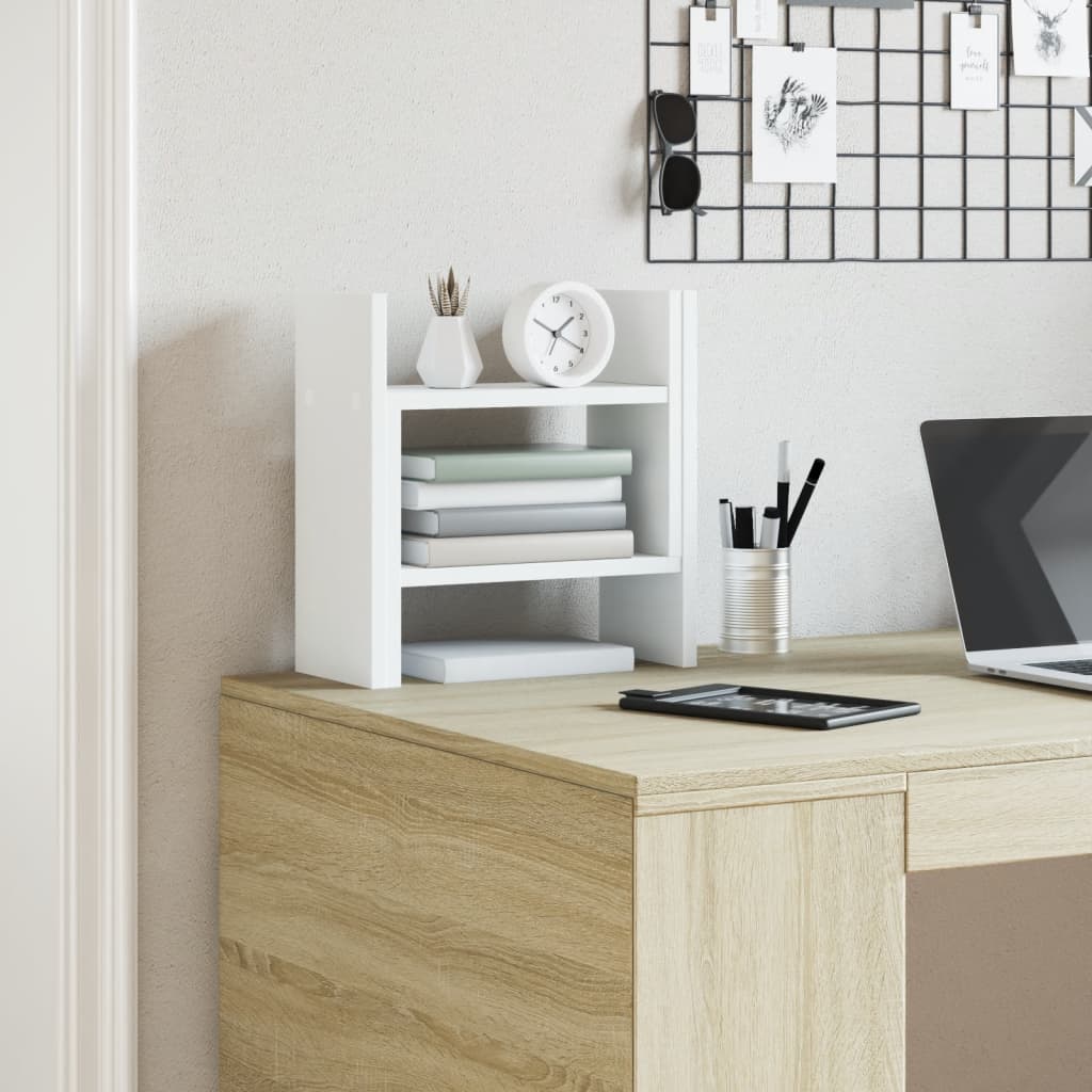 Desk Organiser White 34.5 x 15.5 x 35.5 cm Engineered Wood