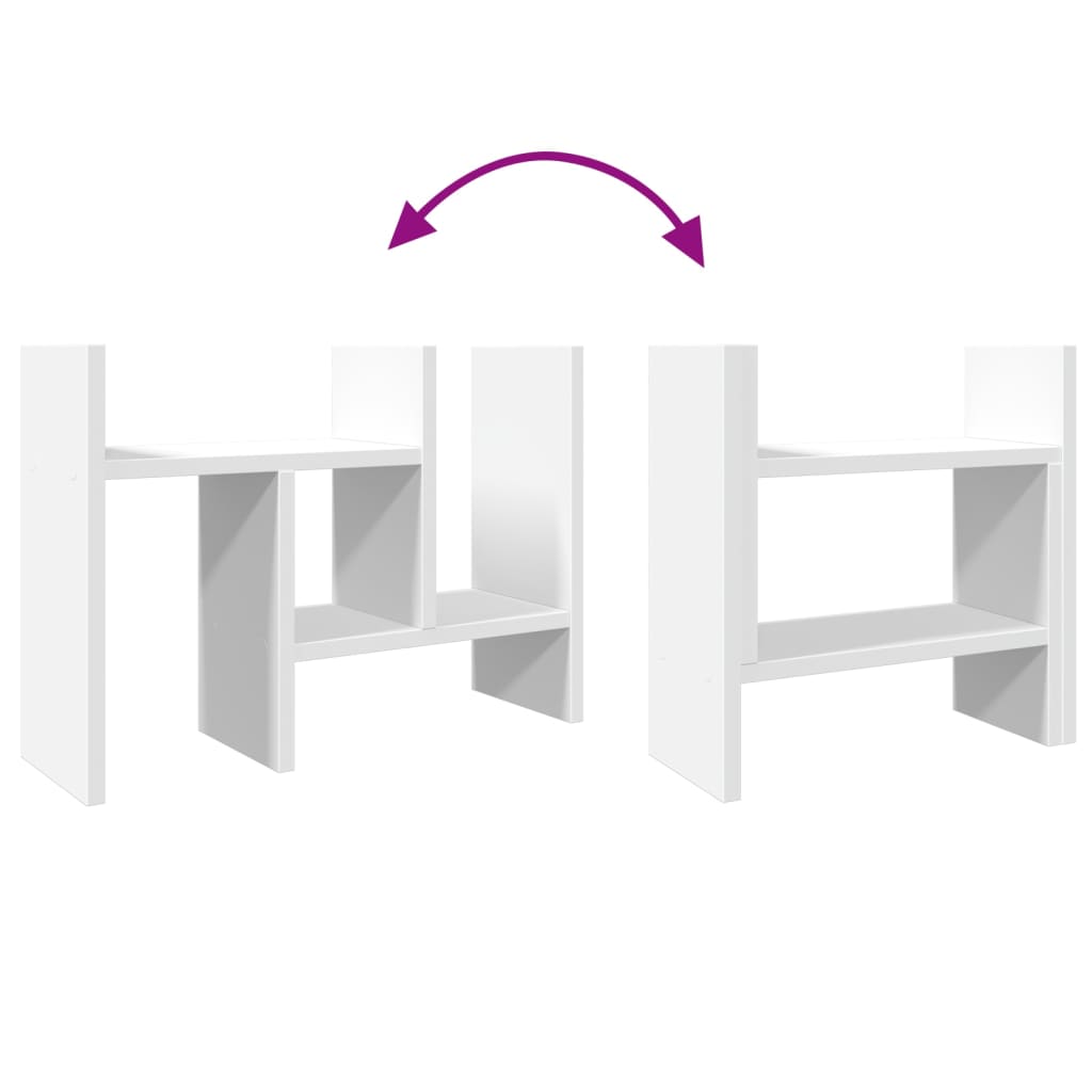 Desk Organiser White 34.5 x 15.5 x 35.5 cm Engineered Wood