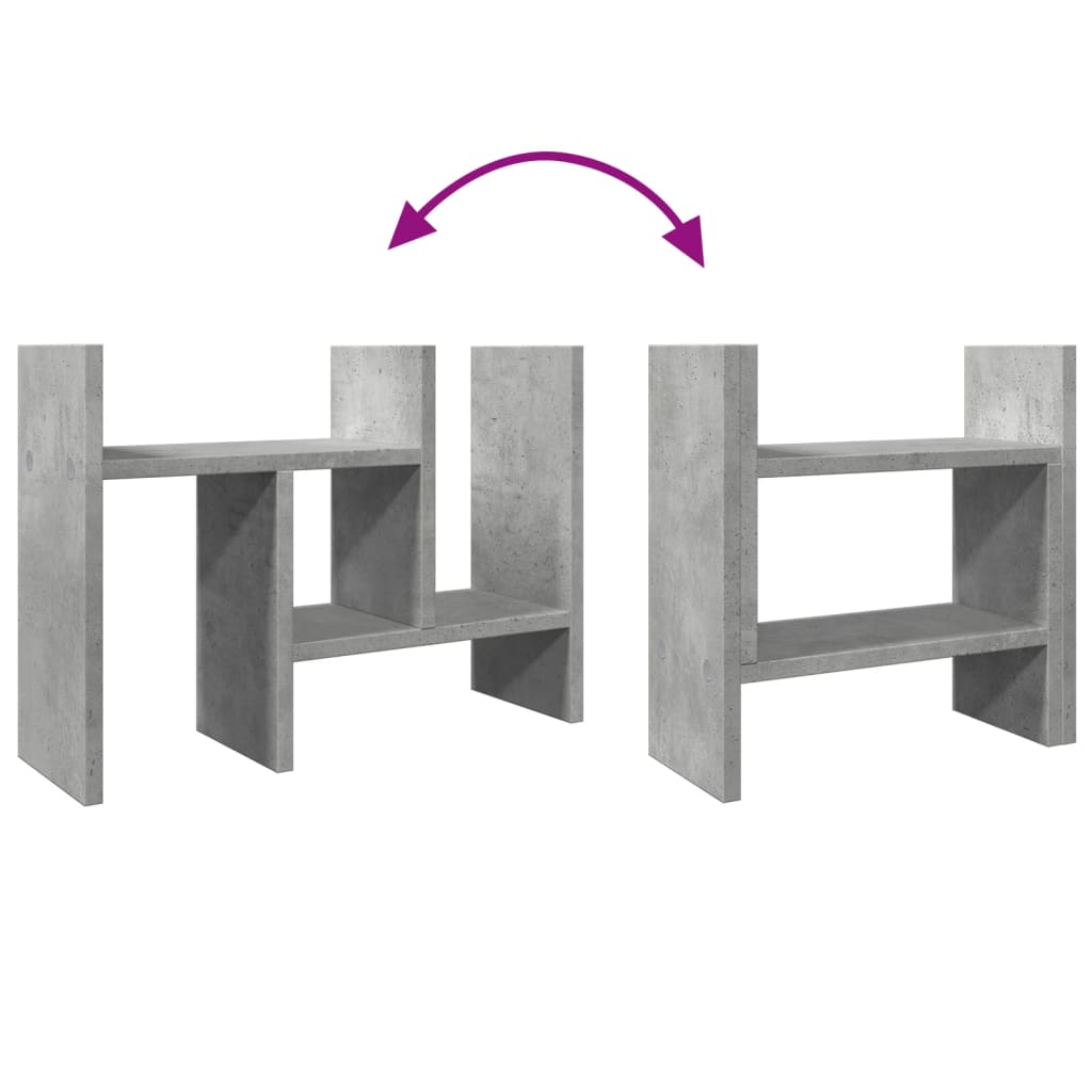 Desk Organiser Concrete Grey 34.5 x 15.5 x 35.5 cm