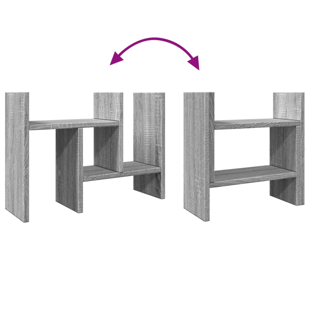 Desk Organiser Grey Sonoma 34.5 x 15.5 x 35.5 cm