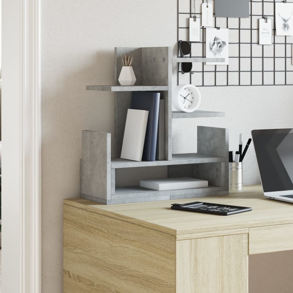 Desk Organiser Concrete Grey 49x20x52.5 cm Engineered wood