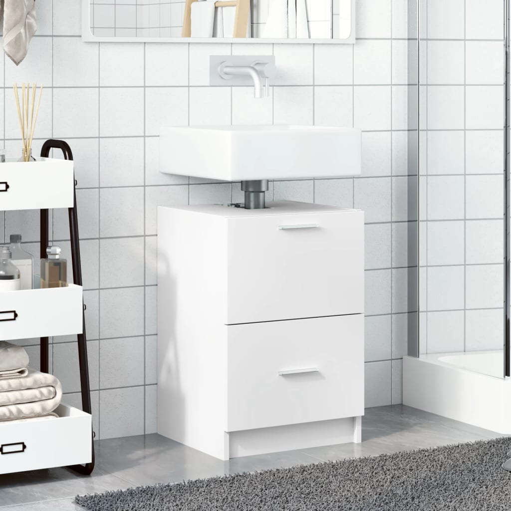 Sink Cabinet | White | Engineered wood | Medium | Sink Cabinet