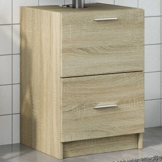 Sink Cabinet | Sonoma oak | Engineered Wood | Medium | Bathroom Cabinet