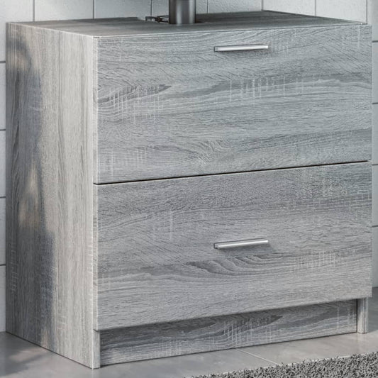 Sink Cabinet | Grey Sonoma | Engineered Wood | 59 x 37 x 59 cm | Cabinet