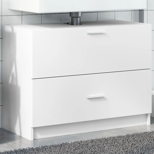 Sink Cabinet | White | Engineered wood | Medium | Bathroom Cabinet