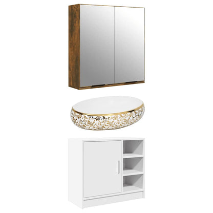 Sink Cabinet White 63x29x55 cm Engineered Wood