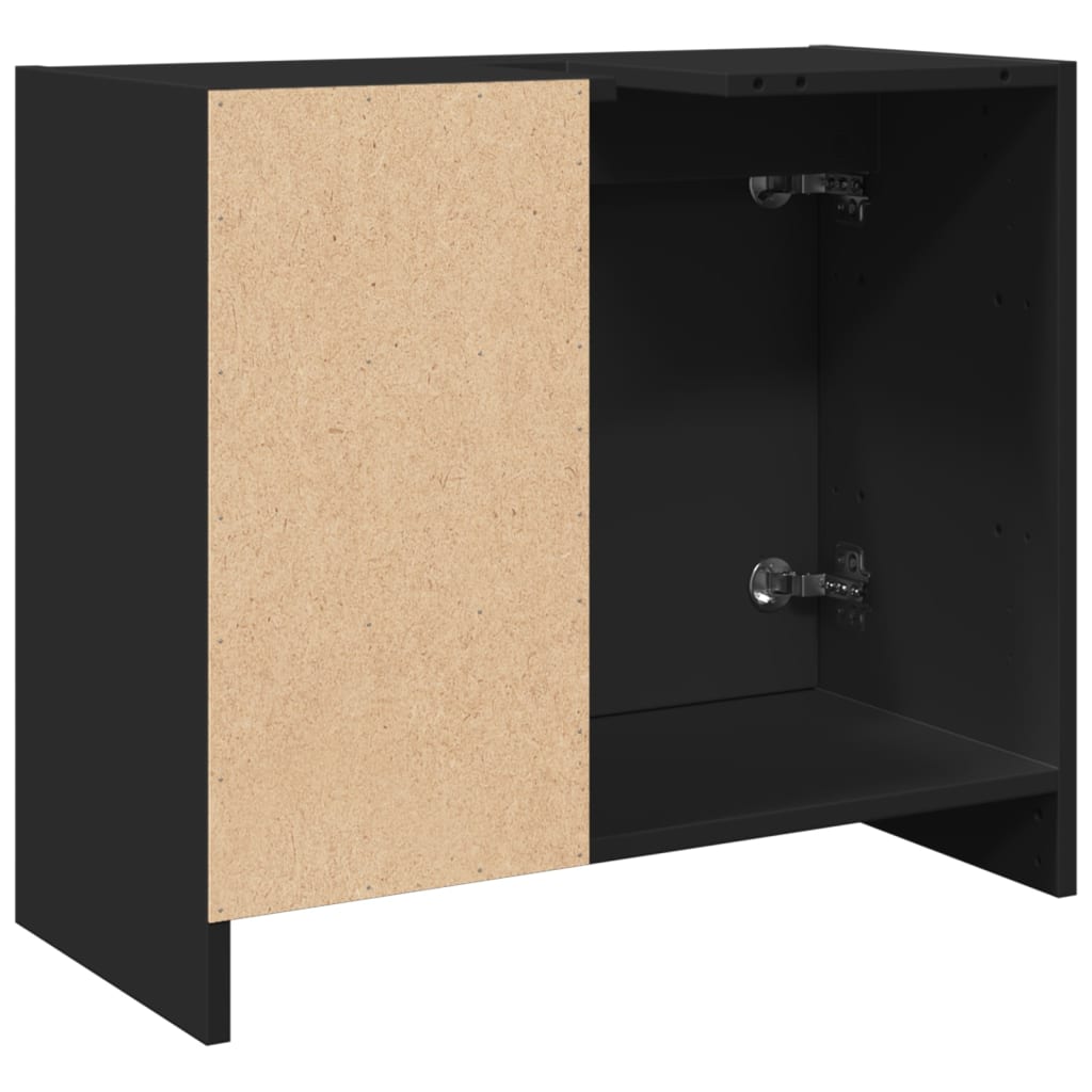 Sink Cabinet Black 63x29x55 cm Engineered Wood