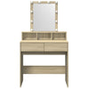 Dressing Table with LED Sonoma Oak 80x41x144.5 cm