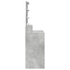 Dressing Table with LED Concrete Grey 80x41x144.5 cm
