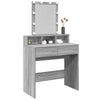 Dressing Table with LED Grey Sonoma 80x41x144.5 cm