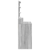 Dressing Table with LED Grey Sonoma 80x41x144.5 cm