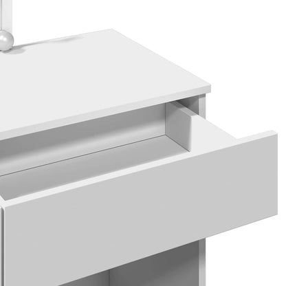 Dressing Table with LED White 100x40x130 cm