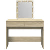 Dressing Table with LED Sonoma Oak 100x40x130 cm