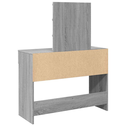 Dressing Table with LED Grey Sonoma 100x40x130 cm