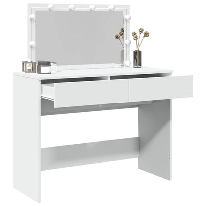 Dressing Table with LED White 100x40x120 cm