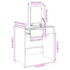 Dressing Table with Mirror White 73x46.5x120 cm