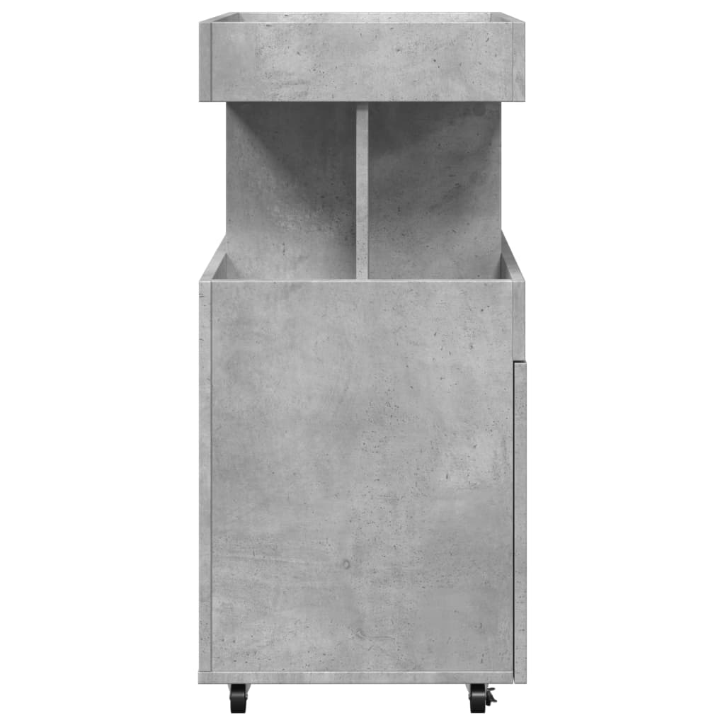 Bar Cart Concrete Grey 50x41x89 cm Engineered Wood