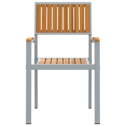 Stacking Chair 6 pcs Brown 56 x 57 x 87 cm Solid Acacia Wood