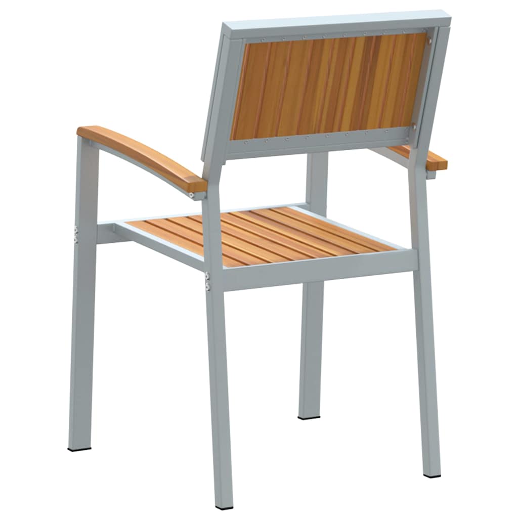 Stacking Chair 8 pcs Brown 56 x 57 x 87 cm Solid Acacia Wood