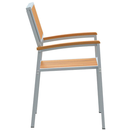 Stacking Chair 8 pcs Brown 56 x 57 x 87 cm Solid Acacia Wood