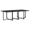 13 Piece Garden Dining Set Black Poly Rattan