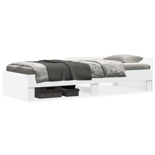 Bed Frame without Mattress White 100x200 cm Engineered Wood