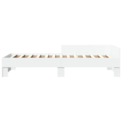 Bed Frame without Mattress White 100x200 cm Engineered Wood