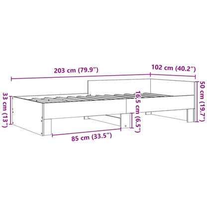 Bed Frame without Mattress White 100x200 cm Engineered Wood