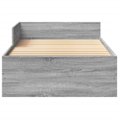Bed Frame without Mattress Grey Sonoma 100x200 cm Engineered Wood