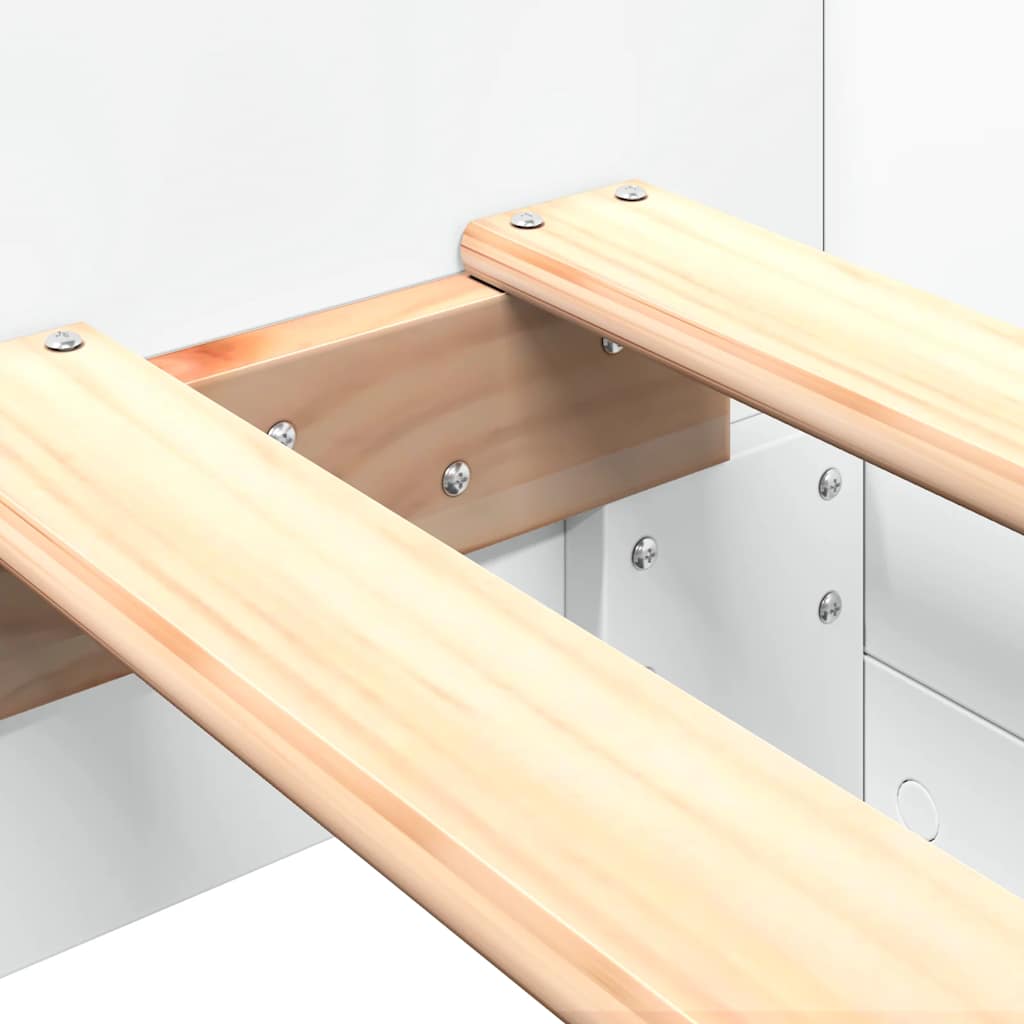 Bed Frame without Mattress White 90x190 cm Single Engineered Wood