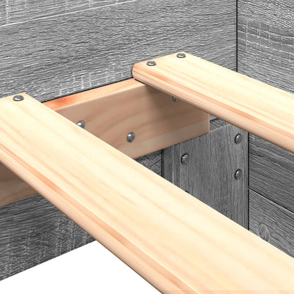 Bed Frame without Mattress Grey Sonoma 90x190 cm Single Engineered Wood