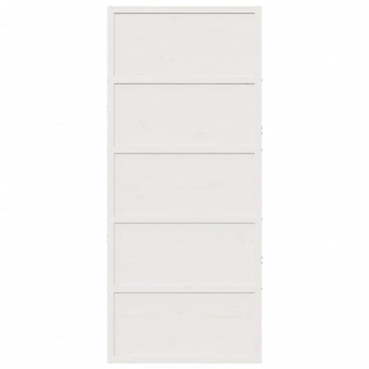 Barn Door White 90x208 cm Solid Wood Pine