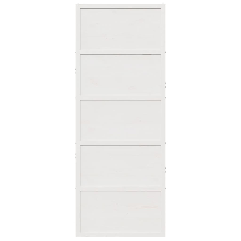 Barn Door White 80x208 cm Solid Wood Pine