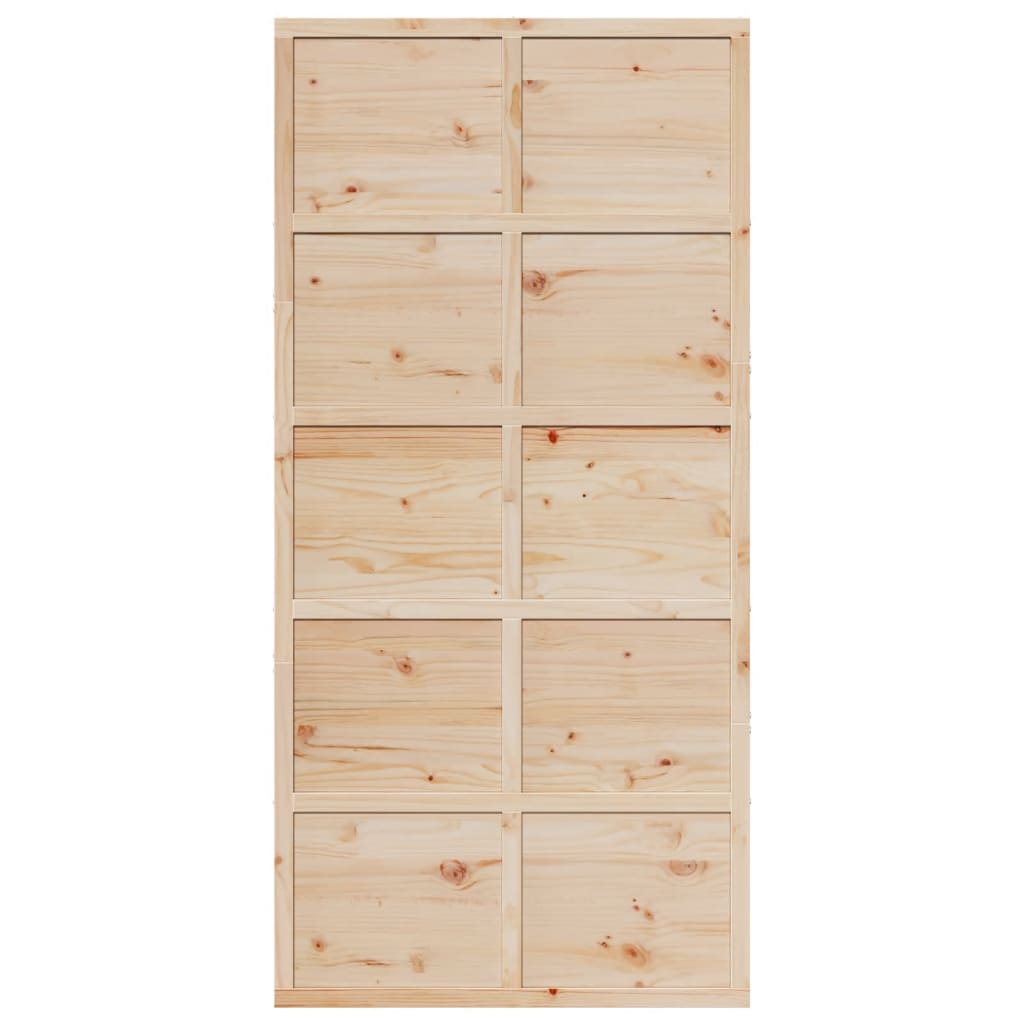 Barn Door 100x208 cm Solid Wood Pine