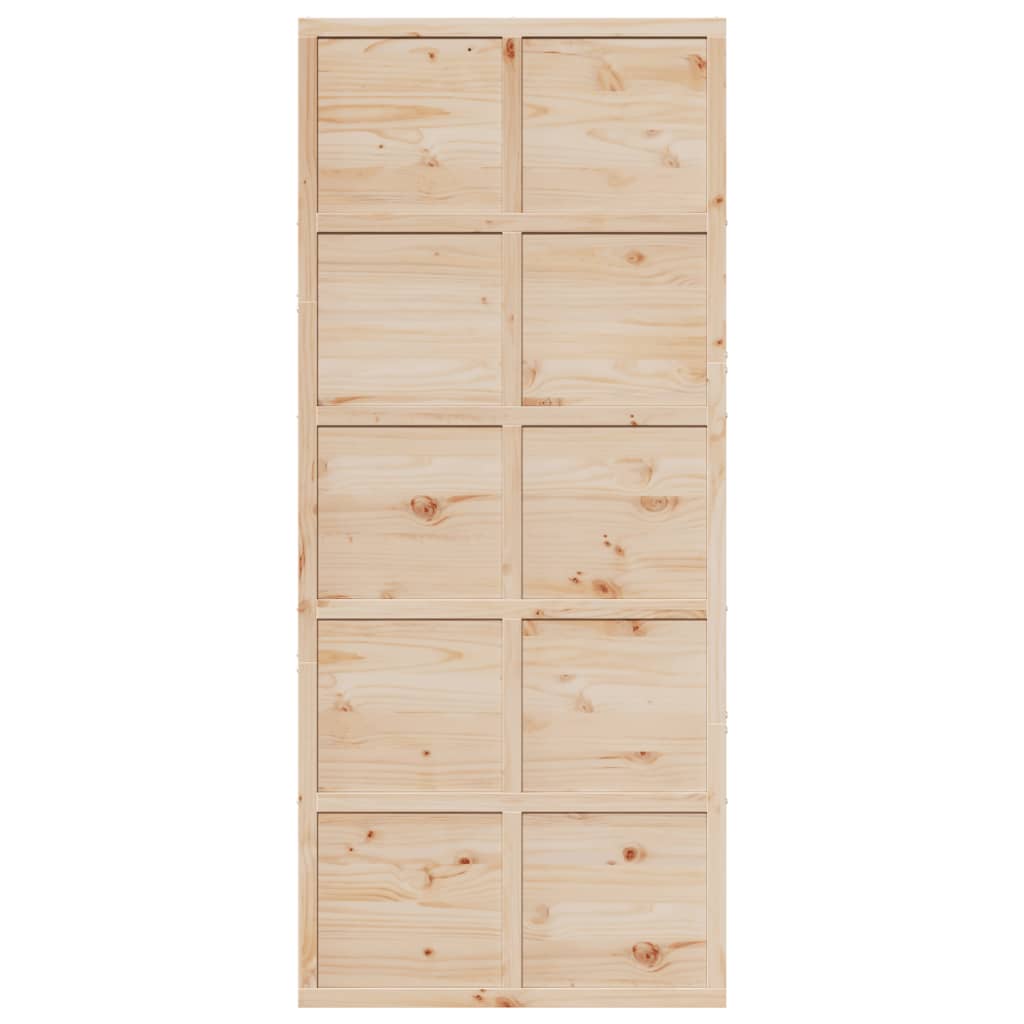 Barn Door 90x208 cm Solid Wood Pine