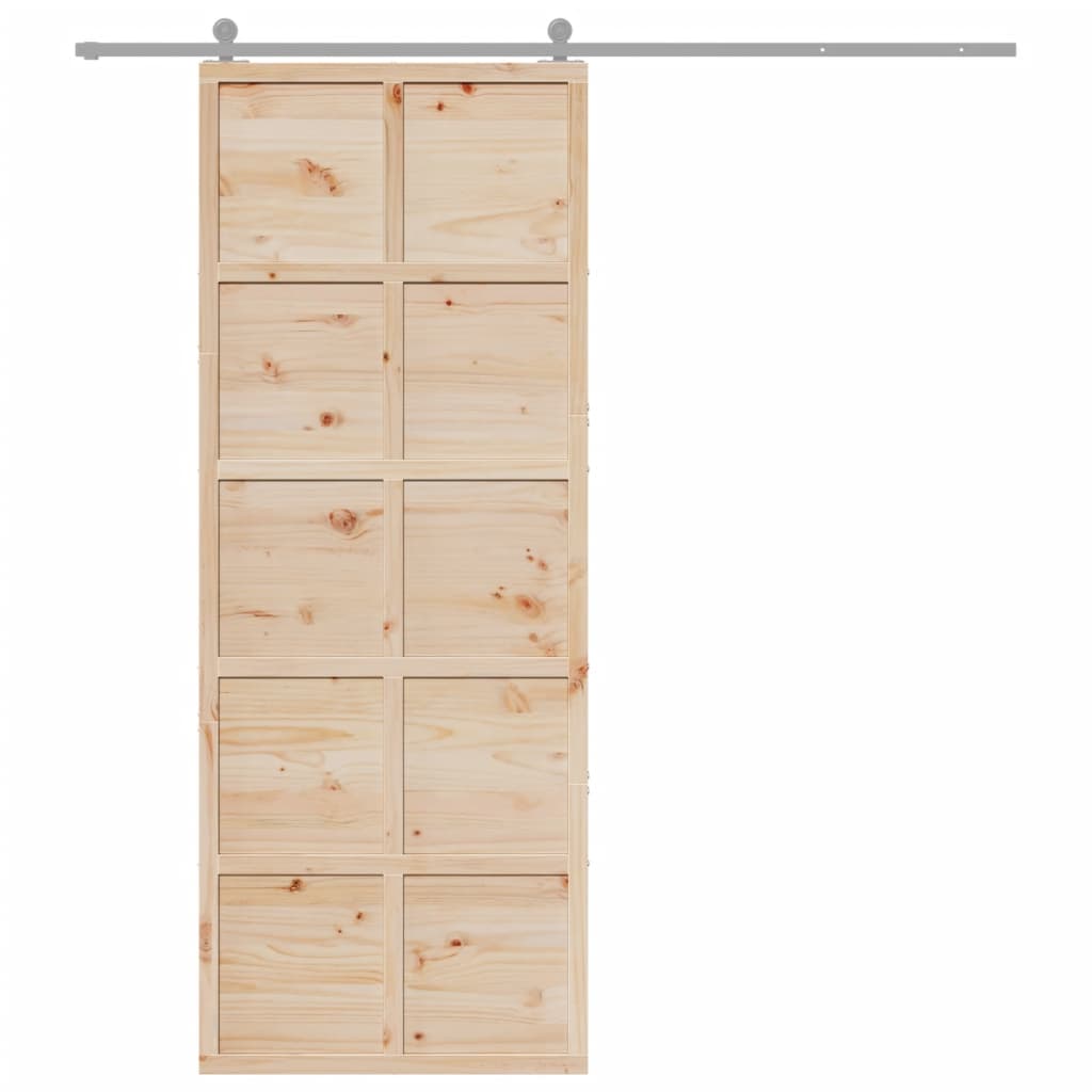 Barn Door 80x208 cm Solid Wood Pine