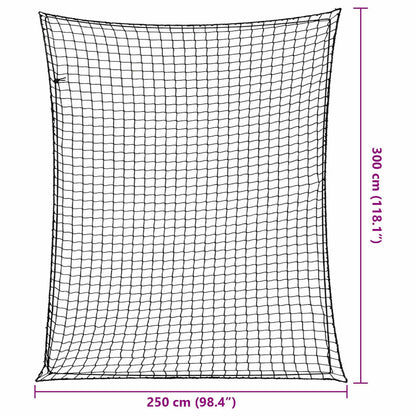 Trailer Net with Elastic Rope Black 3x2.5 m PP