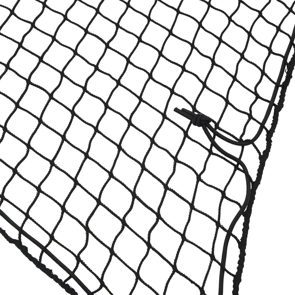 Trailer Net with Elastic Rope Black 4x2.5 m PP