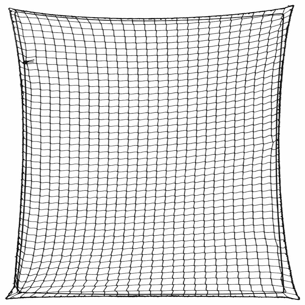 Trailer Net with Elastic Rope Black 3x3 m PP