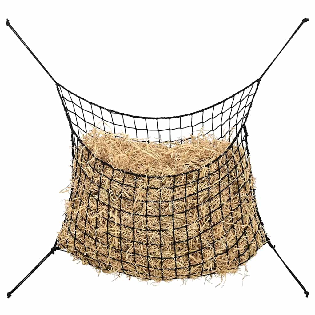 Hay Nets 2 pcs Rectangular Black 100x90 cm PP