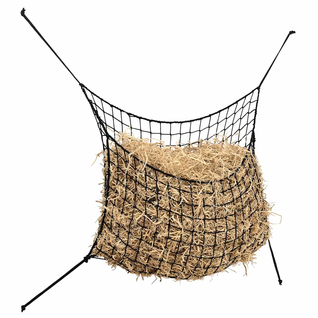 Hay Nets 2 pcs Rectangular Black 150x90 cm PP