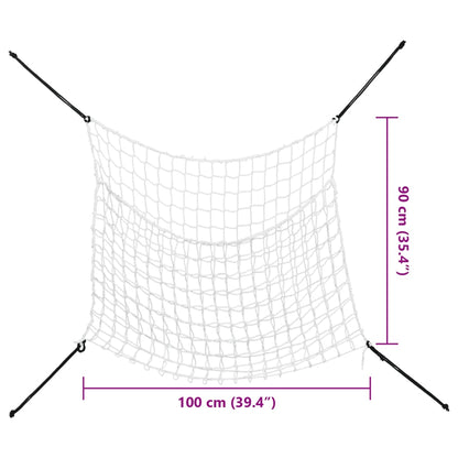 Hay Nets 2 pcs Rectangular White 100x90 cm PP