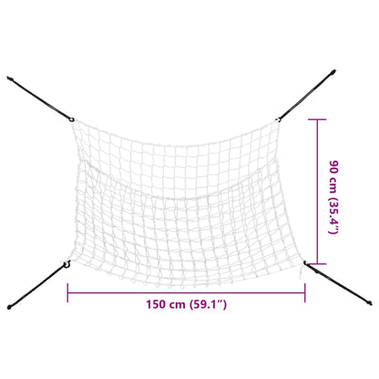 Hay Nets 2 pcs Rectangular White 150x90 cm PP